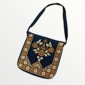 Floral Embroidered Shoulder Crossbody Bag
